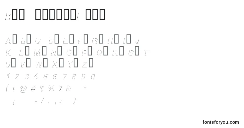Schriftart BlockshadowItalic – Alphabet, Zahlen, spezielle Symbole