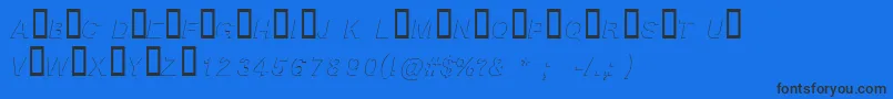 BlockshadowItalic Font – Black Fonts on Blue Background