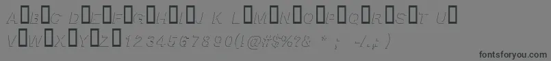 BlockshadowItalic Font – Black Fonts on Gray Background