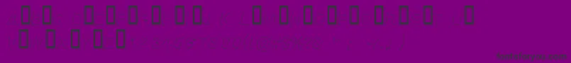BlockshadowItalic-fontti – mustat fontit violetilla taustalla