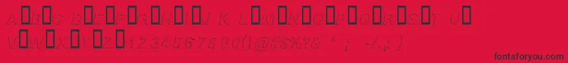 BlockshadowItalic Font – Black Fonts on Red Background
