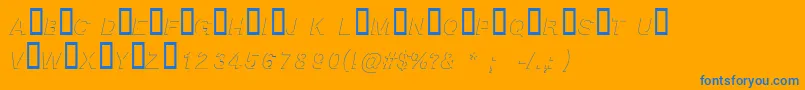 BlockshadowItalic Font – Blue Fonts on Orange Background