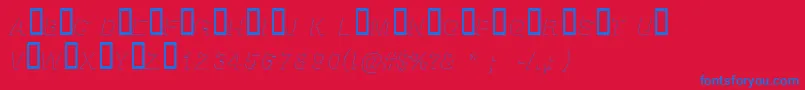 BlockshadowItalic Font – Blue Fonts on Red Background