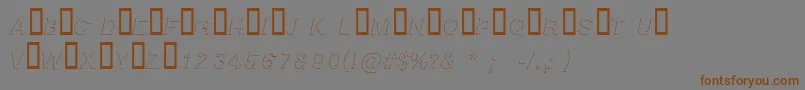 BlockshadowItalic Font – Brown Fonts on Gray Background