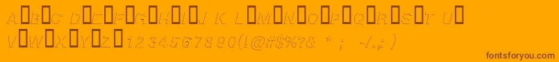 fuente BlockshadowItalic – Fuentes Marrones Sobre Fondo Naranja
