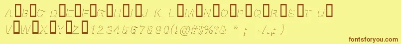BlockshadowItalic Font – Brown Fonts on Yellow Background