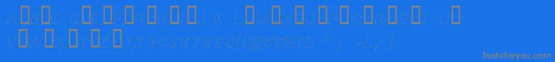 fuente BlockshadowItalic – Fuentes Grises Sobre Fondo Azul