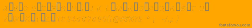 BlockshadowItalic-Schriftart – Graue Schriften auf orangefarbenem Hintergrund