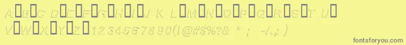 BlockshadowItalic Font – Gray Fonts on Yellow Background