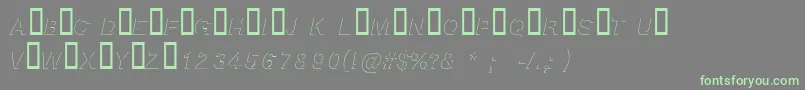 BlockshadowItalic Font – Green Fonts on Gray Background