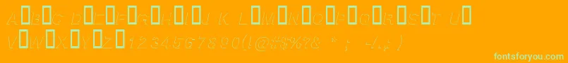 BlockshadowItalic Font – Green Fonts on Orange Background