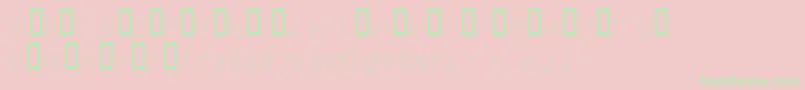 Police BlockshadowItalic – polices vertes sur fond rose