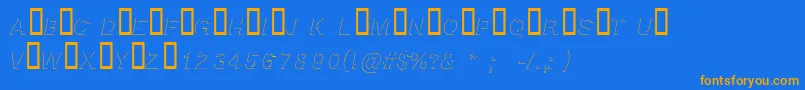 BlockshadowItalic Font – Orange Fonts on Blue Background