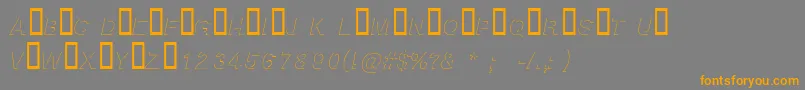 BlockshadowItalic Font – Orange Fonts on Gray Background