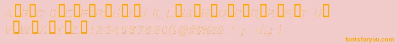 BlockshadowItalic Font – Orange Fonts on Pink Background