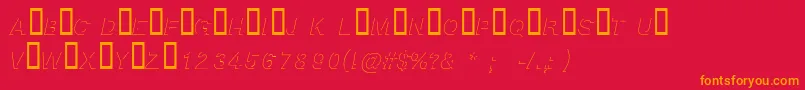 BlockshadowItalic Font – Orange Fonts on Red Background
