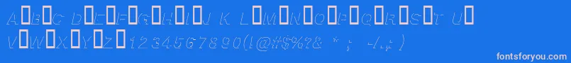 フォントBlockshadowItalic – ピンクの文字、青い背景