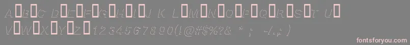 BlockshadowItalic Font – Pink Fonts on Gray Background