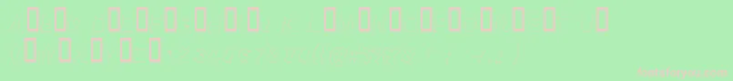 フォントBlockshadowItalic – 緑の背景にピンクのフォント
