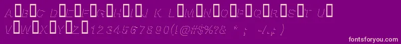 BlockshadowItalic Font – Pink Fonts on Purple Background