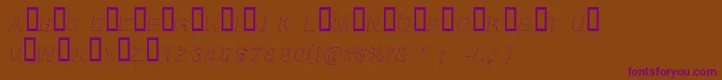 BlockshadowItalic Font – Purple Fonts on Brown Background