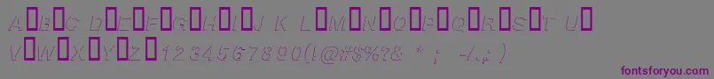 BlockshadowItalic Font – Purple Fonts on Gray Background