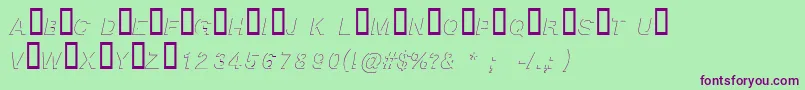 BlockshadowItalic Font – Purple Fonts on Green Background