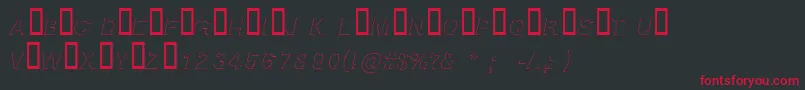 BlockshadowItalic Font – Red Fonts on Black Background