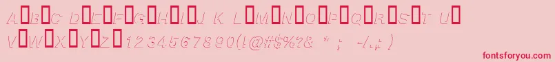 BlockshadowItalic Font – Red Fonts on Pink Background