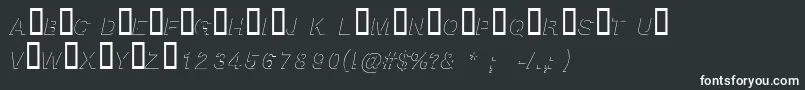 BlockshadowItalic-fontti – valkoiset fontit mustalla taustalla