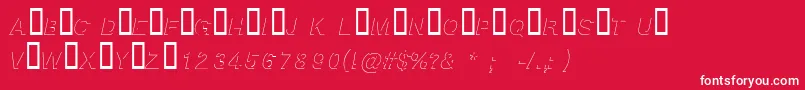 BlockshadowItalic Font – White Fonts on Red Background