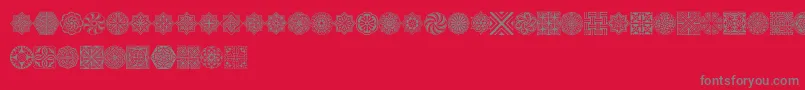 Henmanpictthree Font – Gray Fonts on Red Background