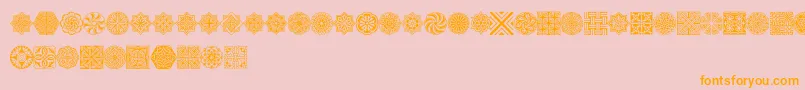 Henmanpictthree Font – Orange Fonts on Pink Background