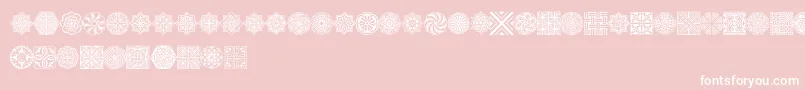 Henmanpictthree Font – White Fonts on Pink Background