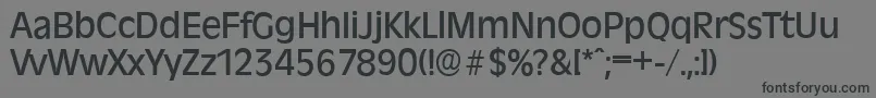 フォントRavennaserialMediumRegular – 黒い文字の灰色の背景