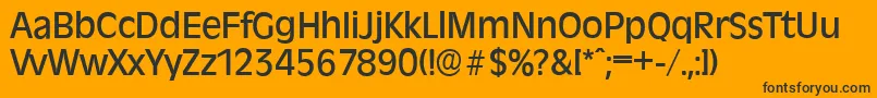 RavennaserialMediumRegular Font – Black Fonts on Orange Background