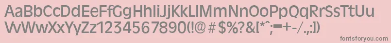 RavennaserialMediumRegular Font – Gray Fonts on Pink Background