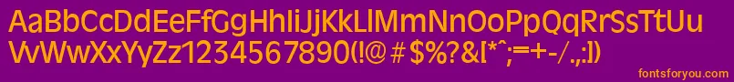 RavennaserialMediumRegular Font – Orange Fonts on Purple Background