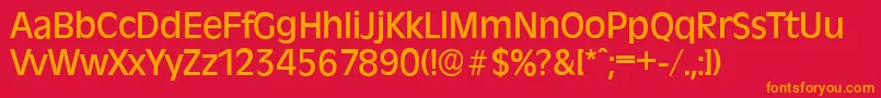 RavennaserialMediumRegular Font – Orange Fonts on Red Background