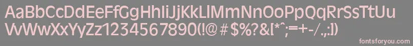 フォントRavennaserialMediumRegular – 灰色の背景にピンクのフォント