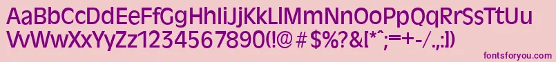 RavennaserialMediumRegular Font – Purple Fonts on Pink Background