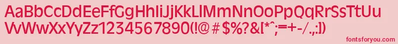 RavennaserialMediumRegular Font – Red Fonts on Pink Background