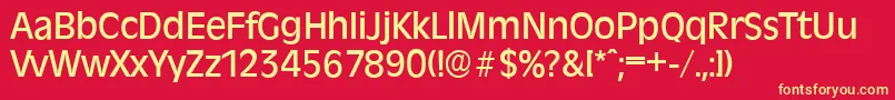 RavennaserialMediumRegular Font – Yellow Fonts on Red Background