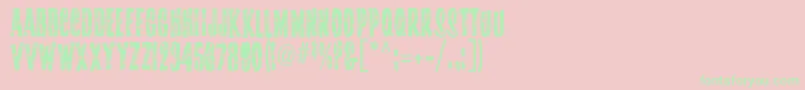 Starshine Font – Green Fonts on Pink Background