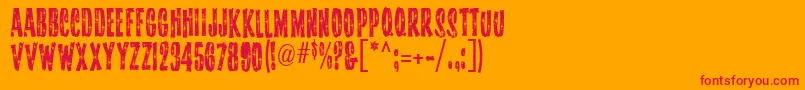 Starshine Font – Red Fonts on Orange Background