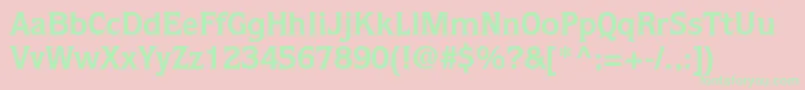 QuorumstdBold Font – Green Fonts on Pink Background