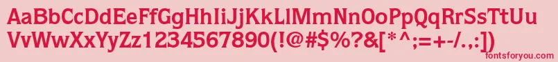 QuorumstdBold Font – Red Fonts on Pink Background