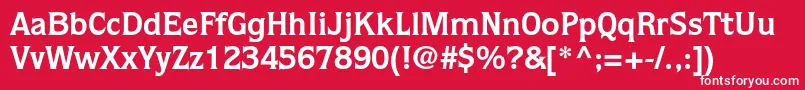 QuorumstdBold Font – White Fonts on Red Background