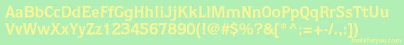 QuorumstdBold Font – Yellow Fonts on Green Background