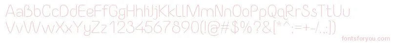 YaahowuLight Font – Pink Fonts on White Background